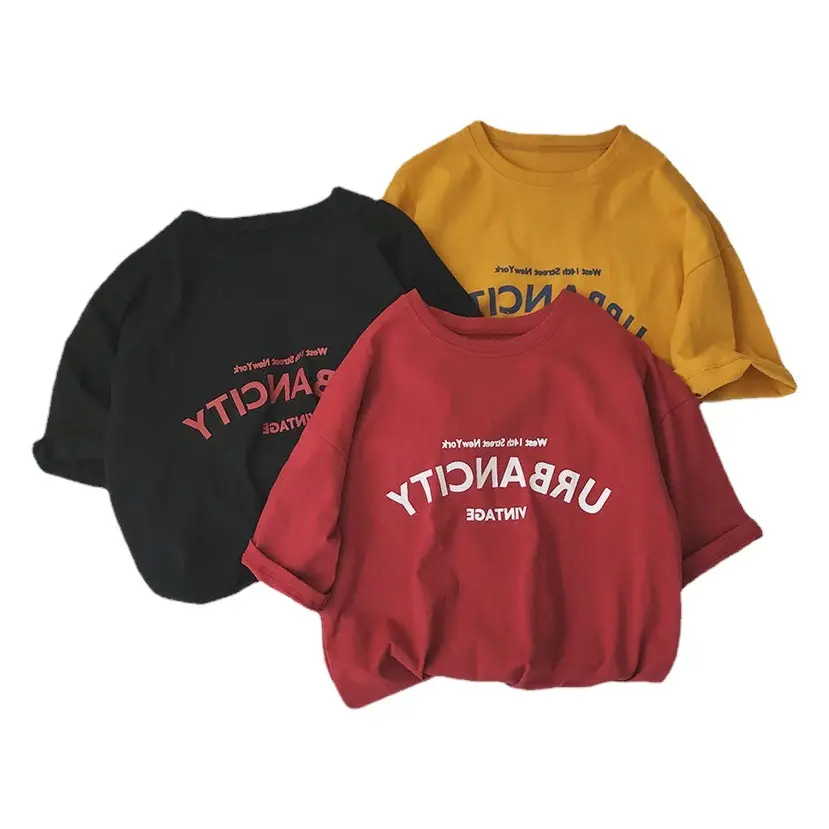 Women Urbanity Vintage Short Sleeve T-Shirt Yellow