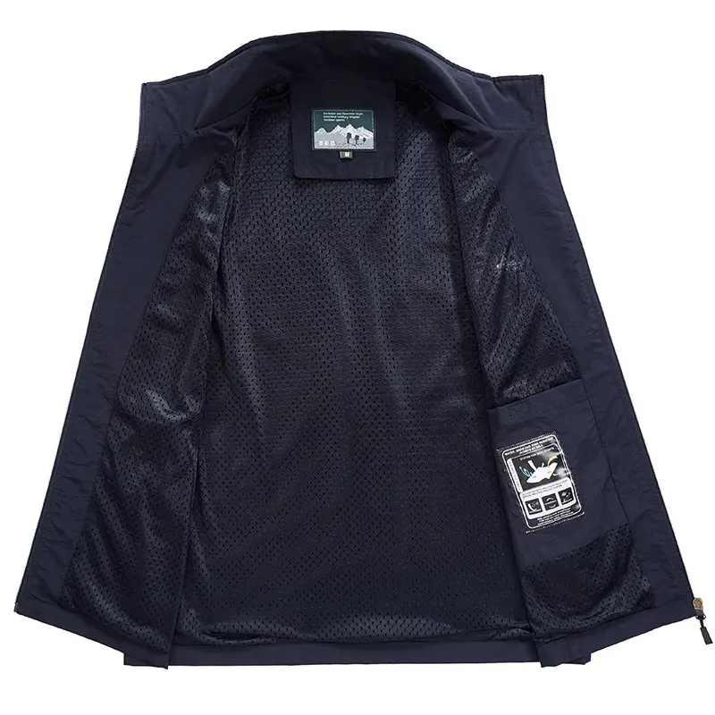 Men's Olive Green Waterproof Vest Plus Size - Image 6