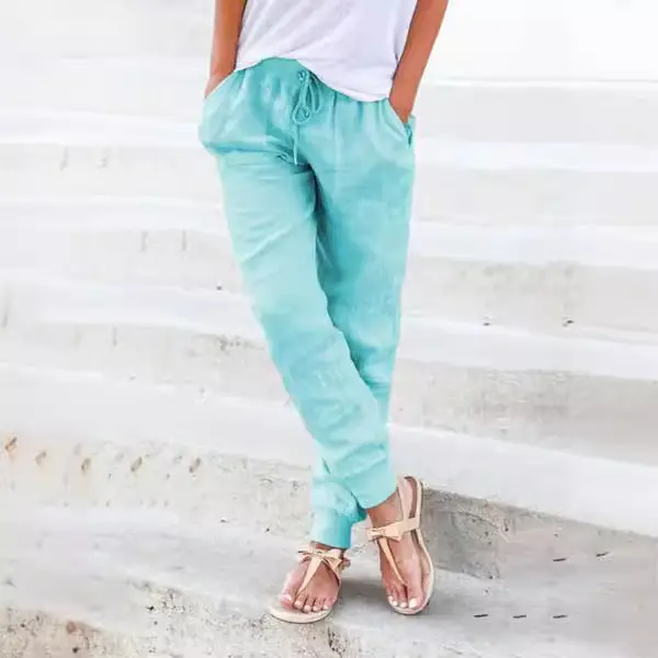 2023 Summer Women's Cotton Slimming Pants High Waist - Image 15