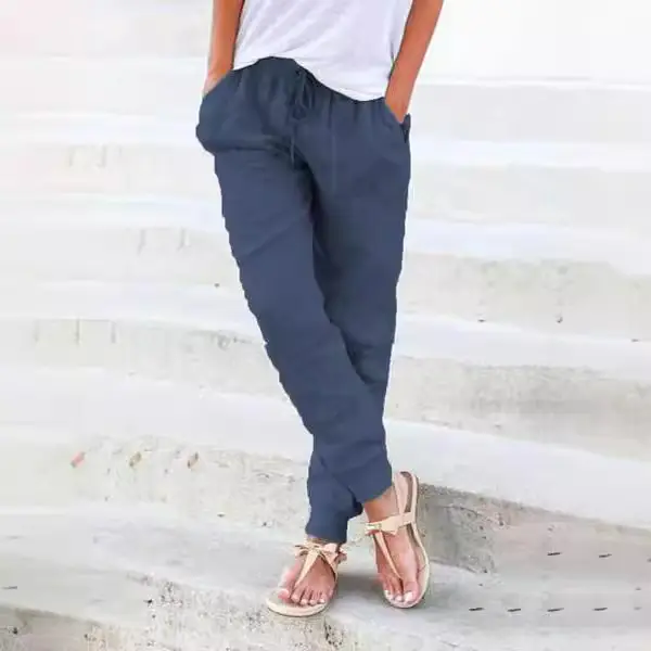 2023 Summer Women's Cotton Slimming Pants High Waist - Image 17