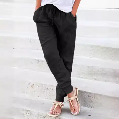 2023 Summer Women's Cotton Slimming Pants High Waist - Image 18