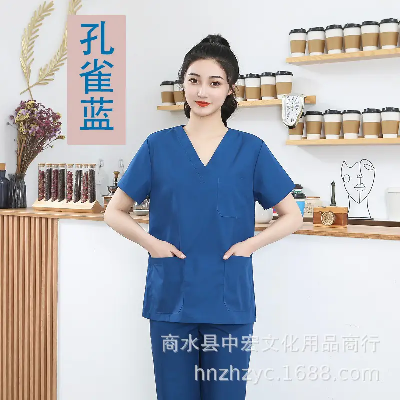 Pink Surgical Pajama Set for Women Quick Dry