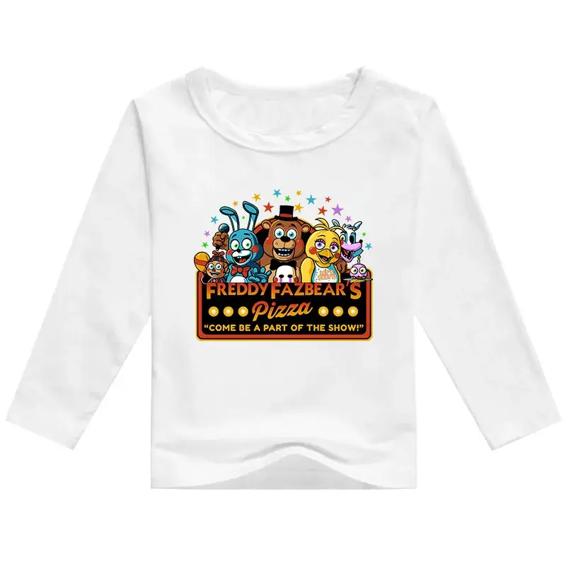 Freddie & Beat's Cartoon Long Sleeve T-Shirt White Yellow