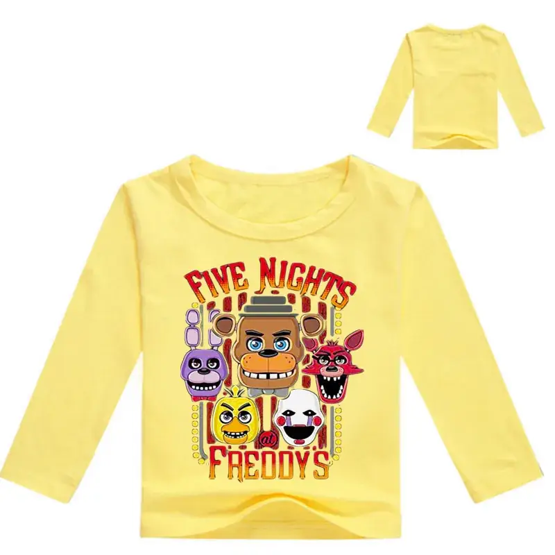 Freddie & Beat's Cartoon Long Sleeve T-Shirt White Yellow