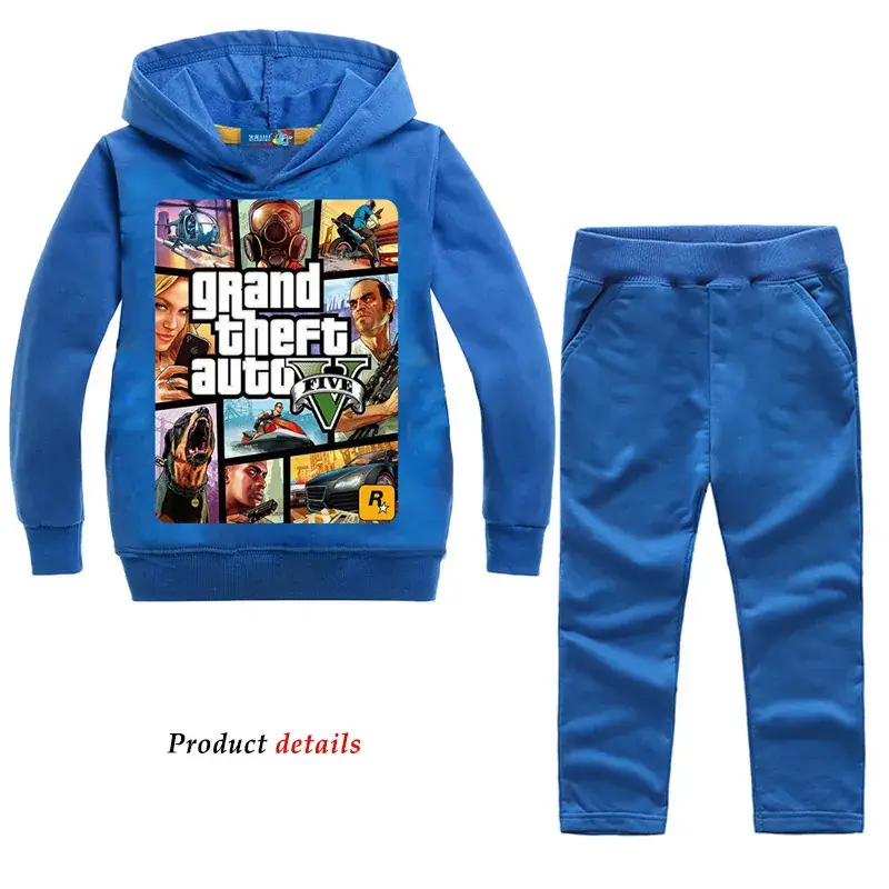 Red Hooded Sweatshirt Set for Boys 7620 - Image 8