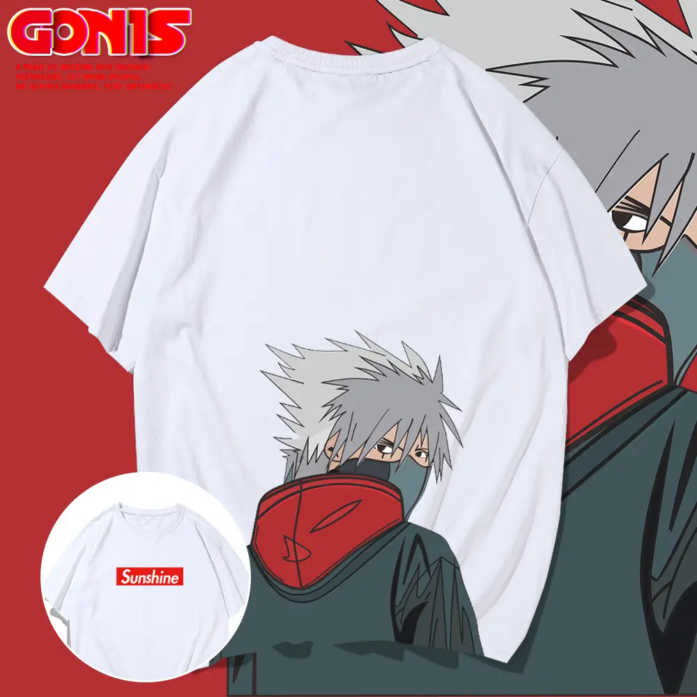 Men's Red GONIF Anime T-Shirt Short Sleeve - Image 8