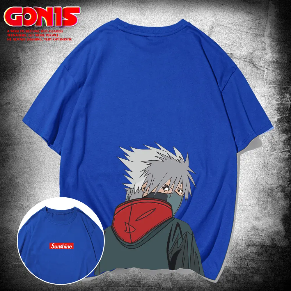 Men's Red GONIF Anime T-Shirt Short Sleeve - Image 5
