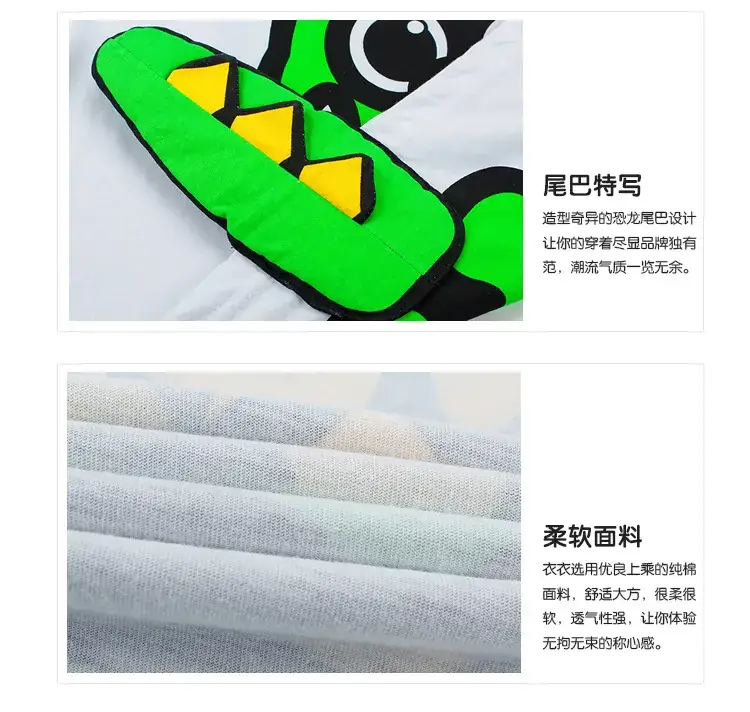 Children Green Dragon Print T-Shirt Shorts Set — feature 15