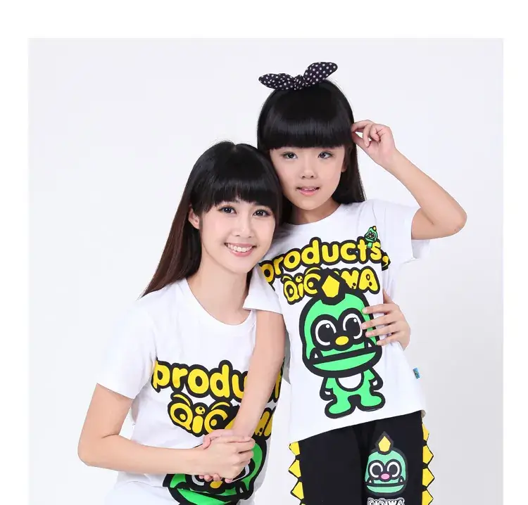 Children Green Dragon Print T-Shirt Shorts Set — feature 3