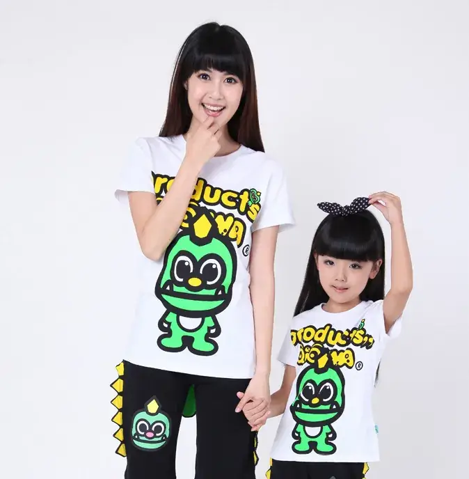 Children Green Dragon Print T-Shirt Shorts Set — feature 5