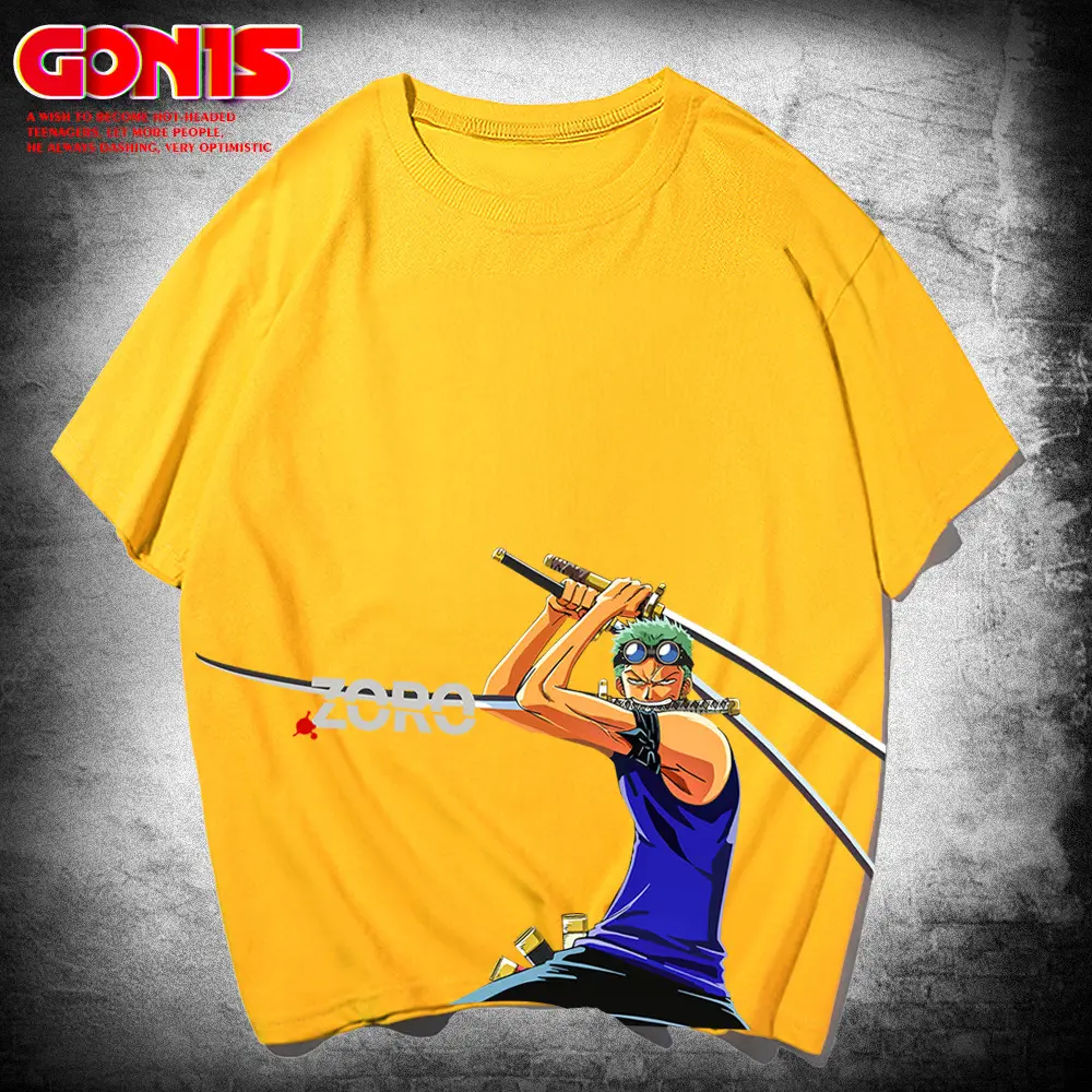 Men Yellow T-Shirt Y-One Piece Anime Design