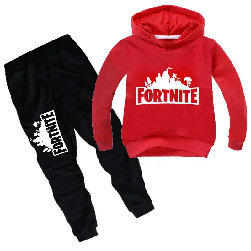 Fortnite Hoodie & Pants Set Blue Black for Kids - Image 7