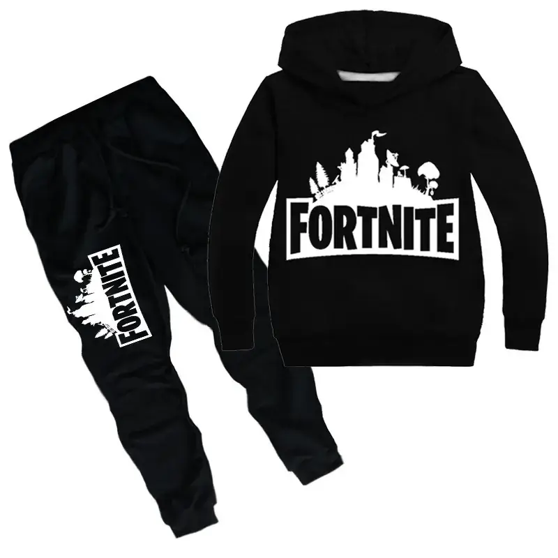 Fortnite Hoodie & Pants Set Blue Black for Kids - Image 8