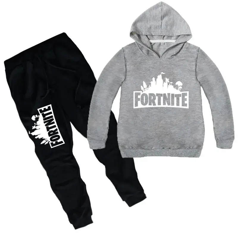 Fortnite Hoodie & Pants Set Blue Black for Kids - Image 10