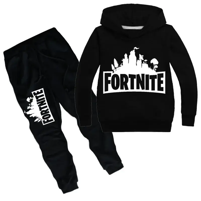 Fortnite Hoodie & Pants Set Blue Black for Kids — feature 3