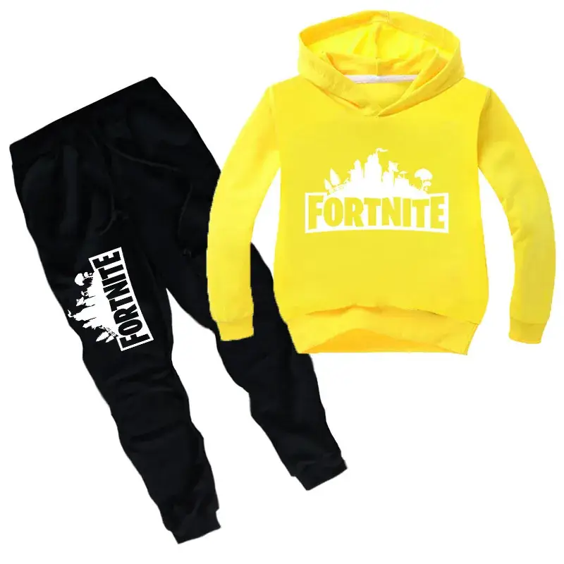 Fortnite Hoodie & Pants Set Blue Black for Kids — feature 8