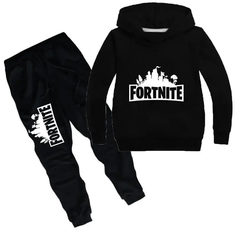 Fortnite Hoodie & Pants Set Blue Black for Kids - Image 4