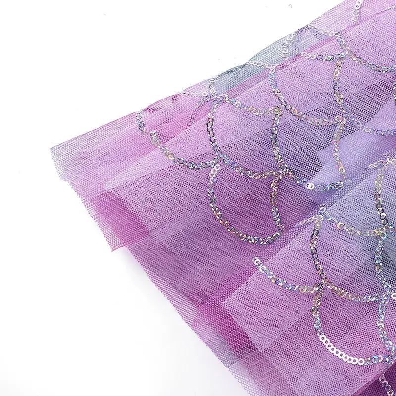 Purple Gauze Puffy Skirt for Girls European American - Image 3