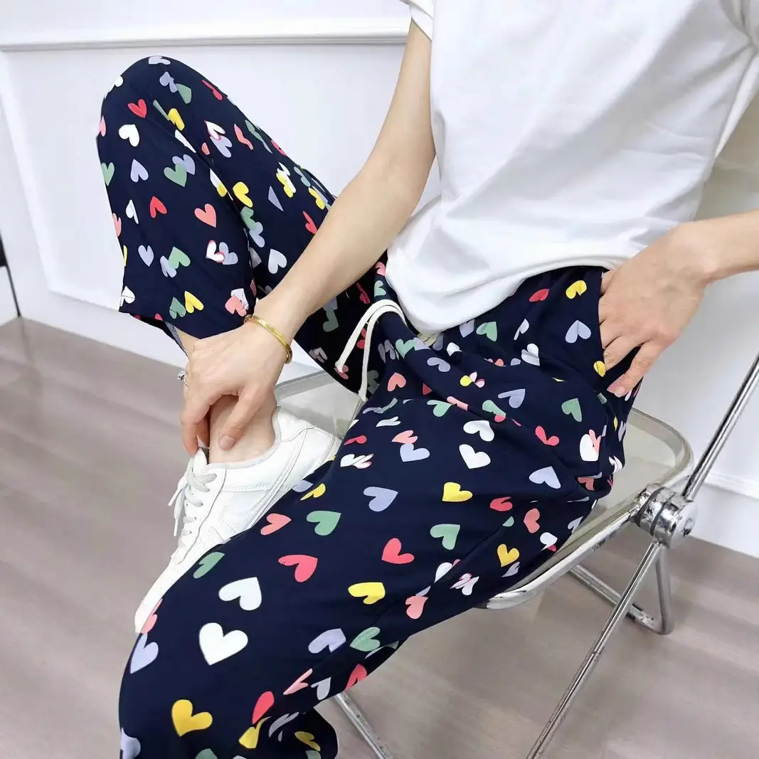 Bohemian Radish Pants Ethnic Floral Print Summer - Image 18