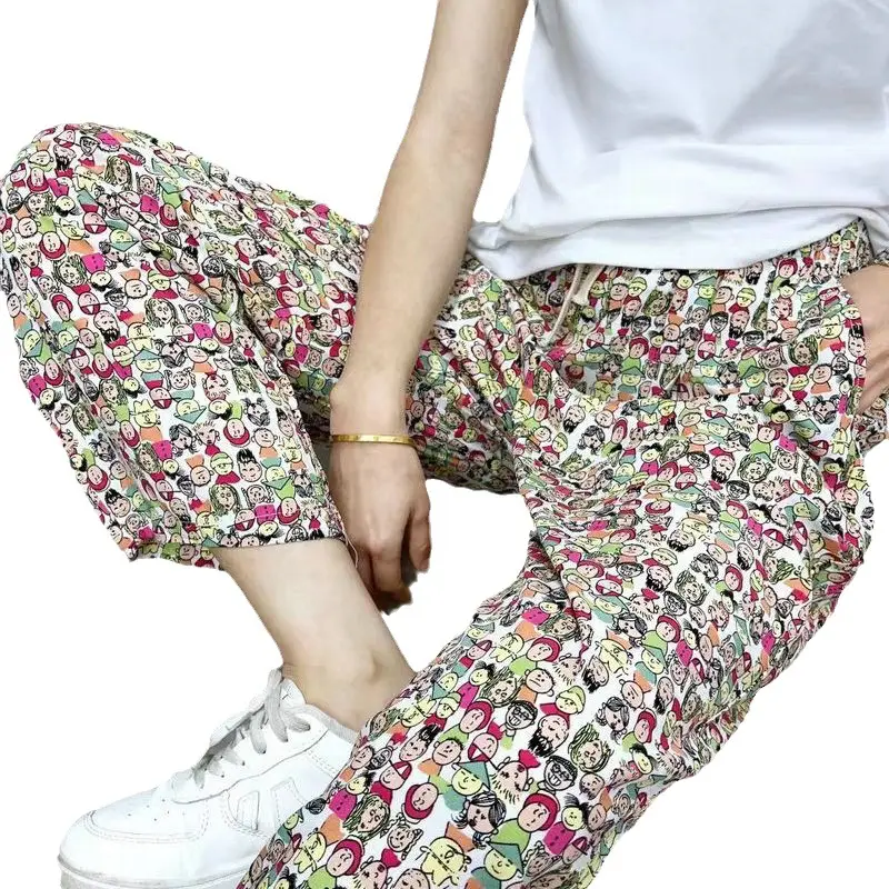 Bohemian Radish Pants Ethnic Floral Print Summer - Image 21