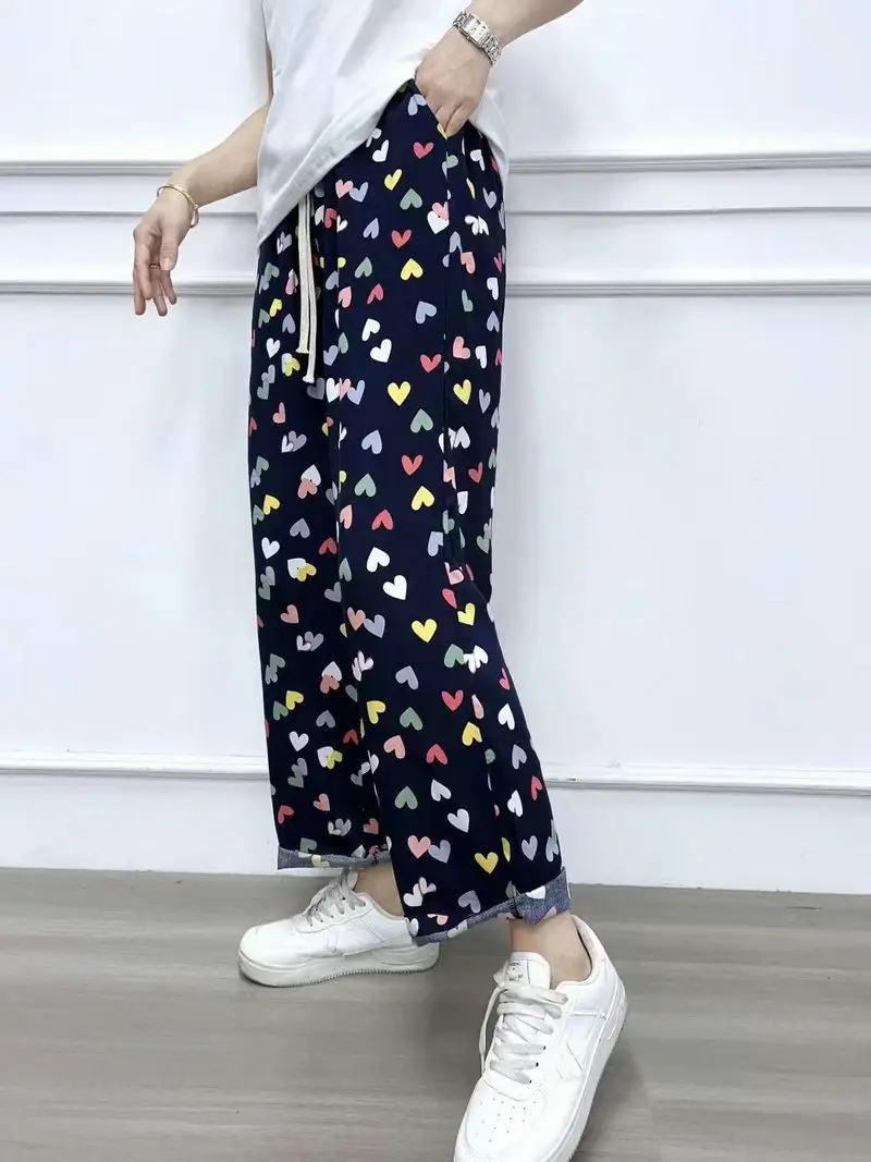 Bohemian Radish Pants Ethnic Floral Print Summer — feature 17