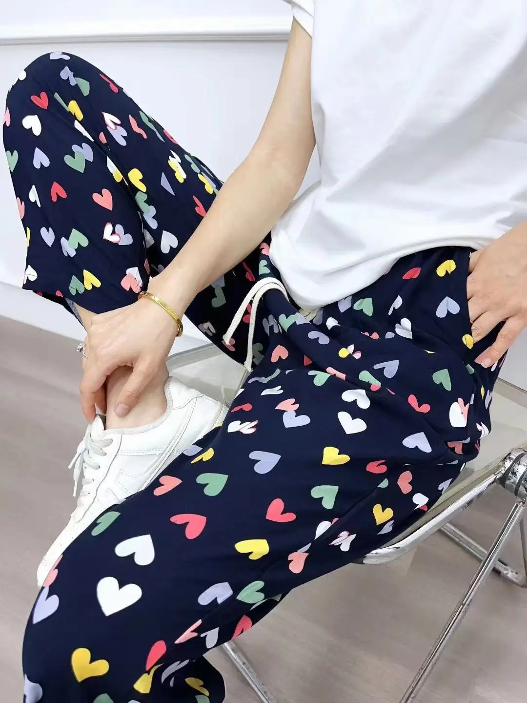 Bohemian Radish Pants Ethnic Floral Print Summer — feature 33