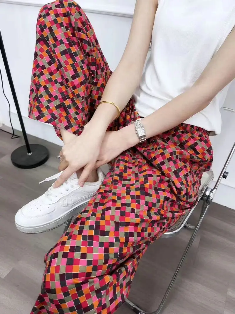 Bohemian Radish Pants Ethnic Floral Print Summer — feature 5