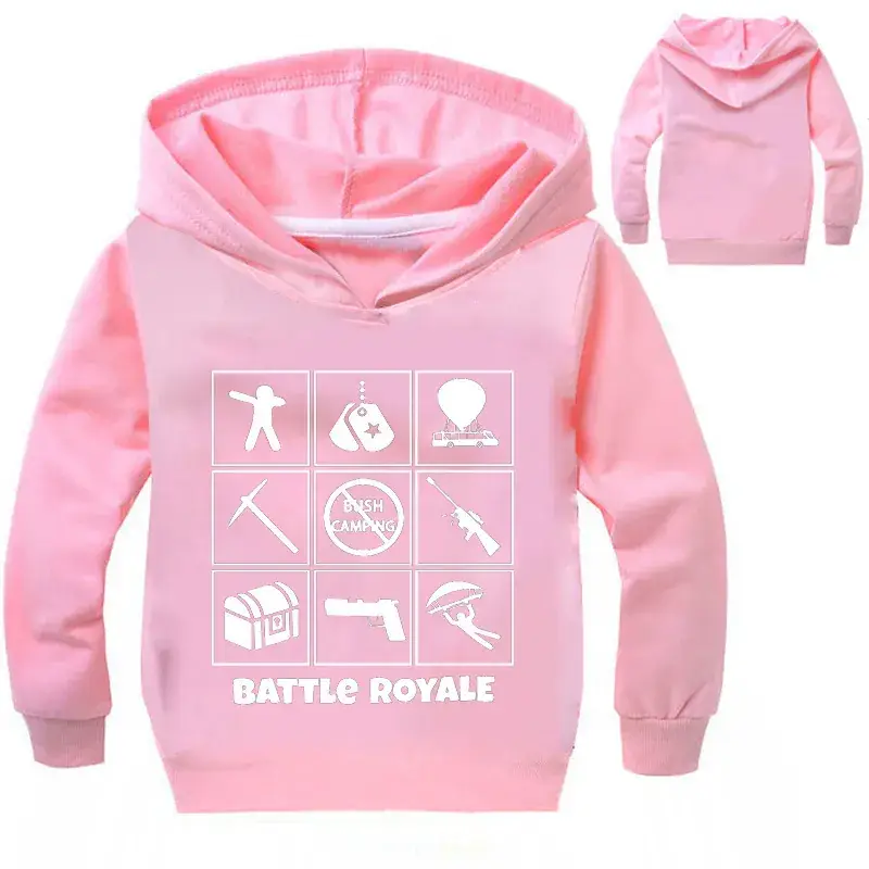 Battle Royale Printed Hoodie for Boys Men Grey - Image 10