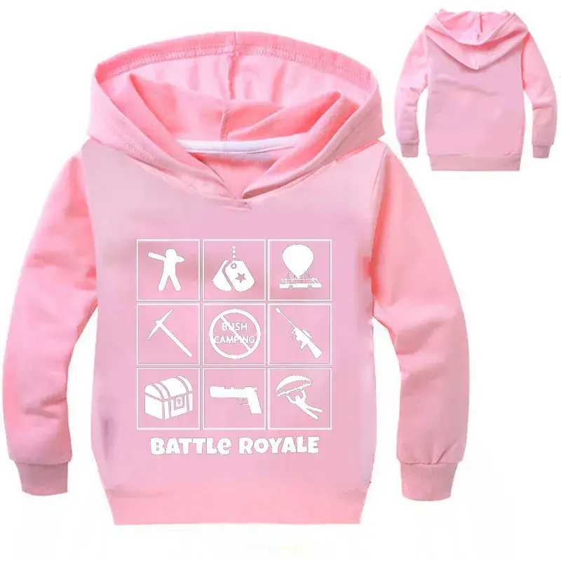 Battle Royale Printed Hoodie for Boys Men Grey — feature 7