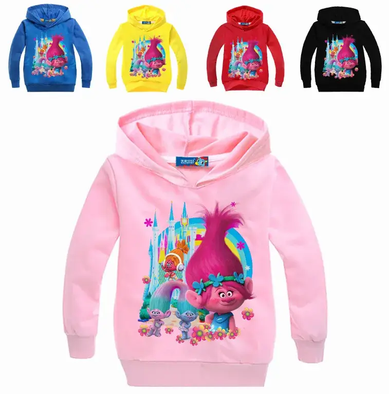 Kids Hoodie with Poppy Print Grey — feature 2