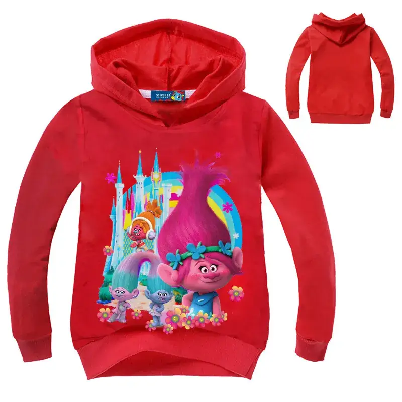 Kids Hoodie with Poppy Print Grey — feature 8