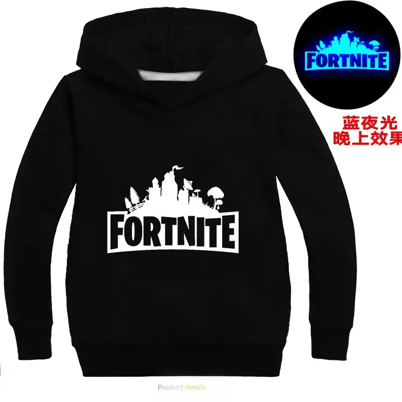 Fortnite Hoodie Boys Yellow Black Light Effect — feature 2