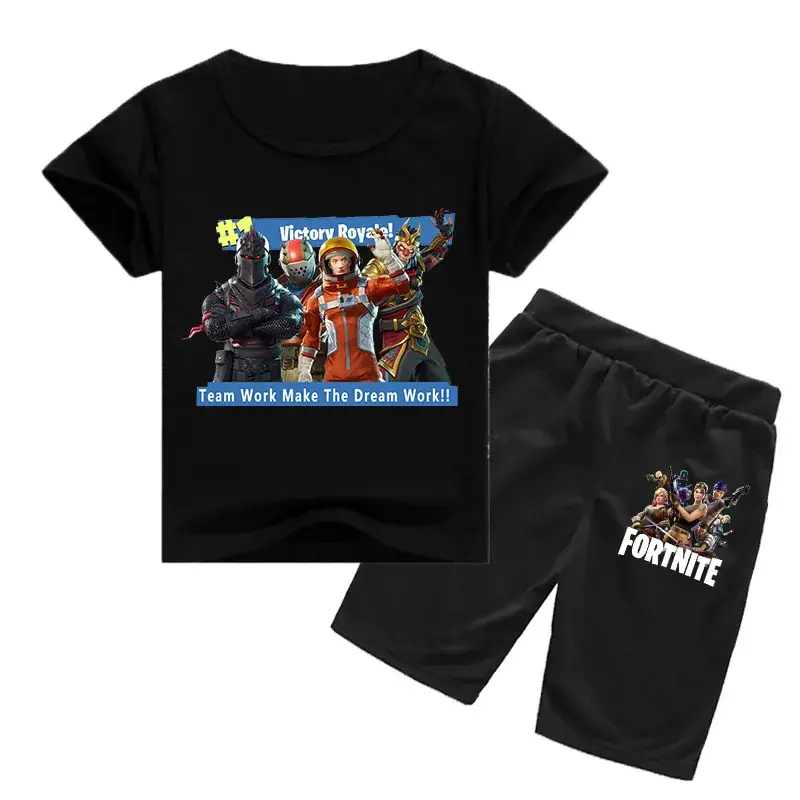 2019 Fortnite Kids Red Black Shorts Set - Image 6