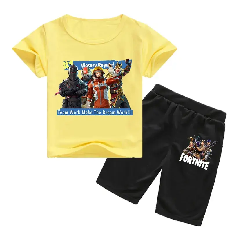 2019 Fortnite Kids Red Black Shorts Set - Image 3