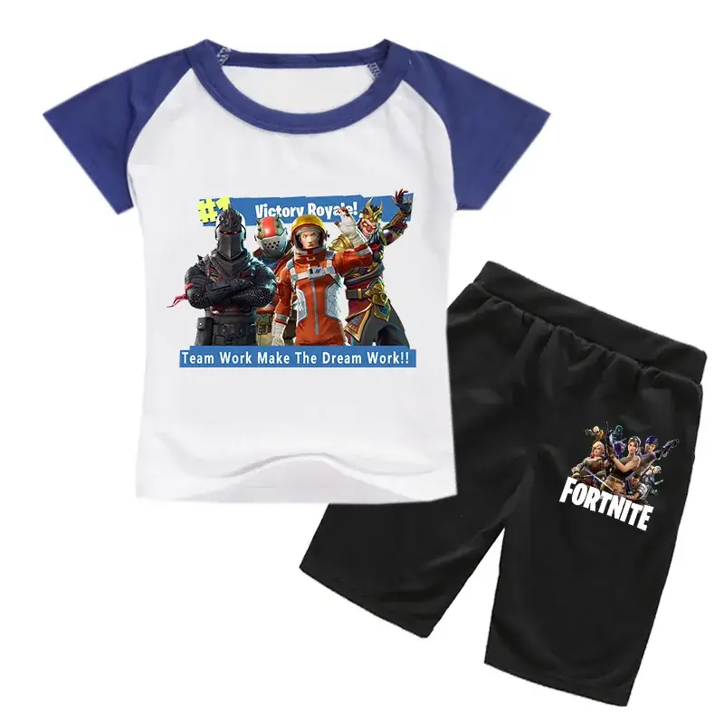 2019 Fortnite Kids Red Black Shorts Set - Image 10