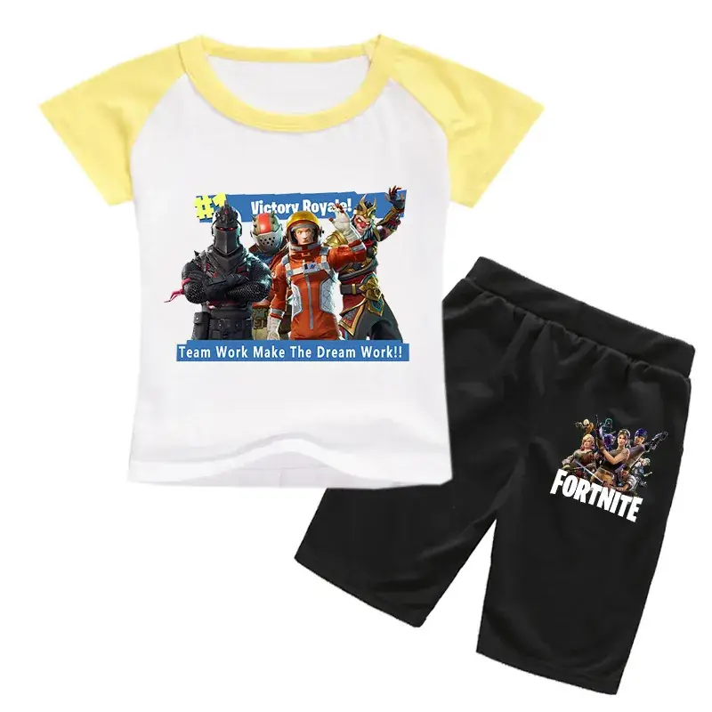2019 Fortnite Kids Red Black Shorts Set - Image 11