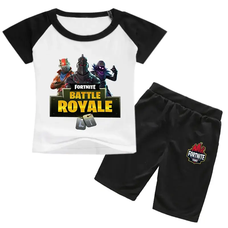Fortnite Battle Royale Kids Black T-Shirt & Shorts Set
