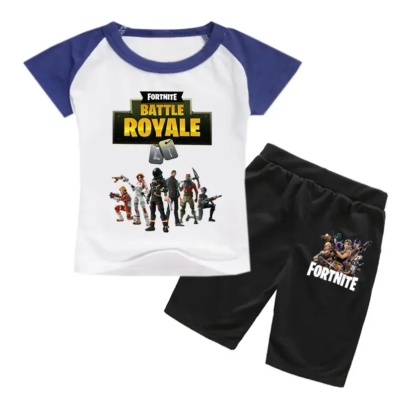 Fortnite Battle Royale Kids T-Shirt & Shorts Set Red Black - Image 10