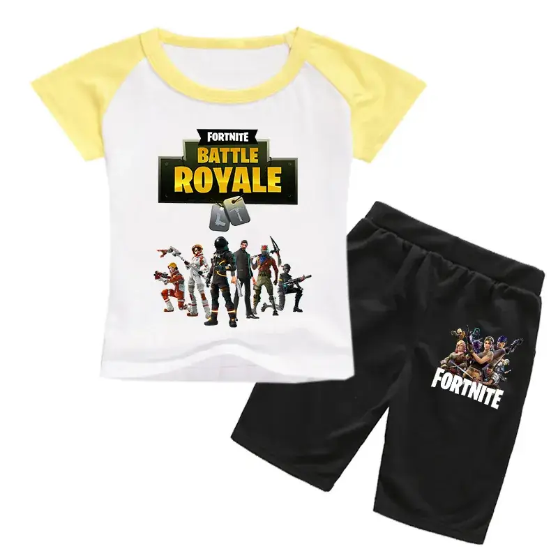 Fortnite Battle Royale Kids T-Shirt & Shorts Set Red Black - Image 11