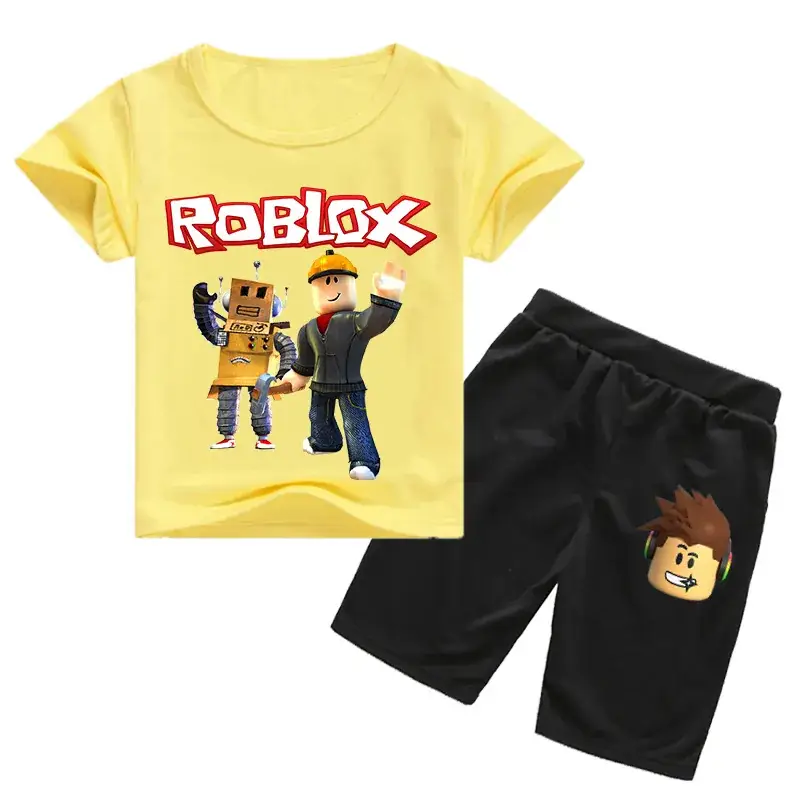 Roblox Kids T-Shirt & Shorts Set Purple Black - Image 3