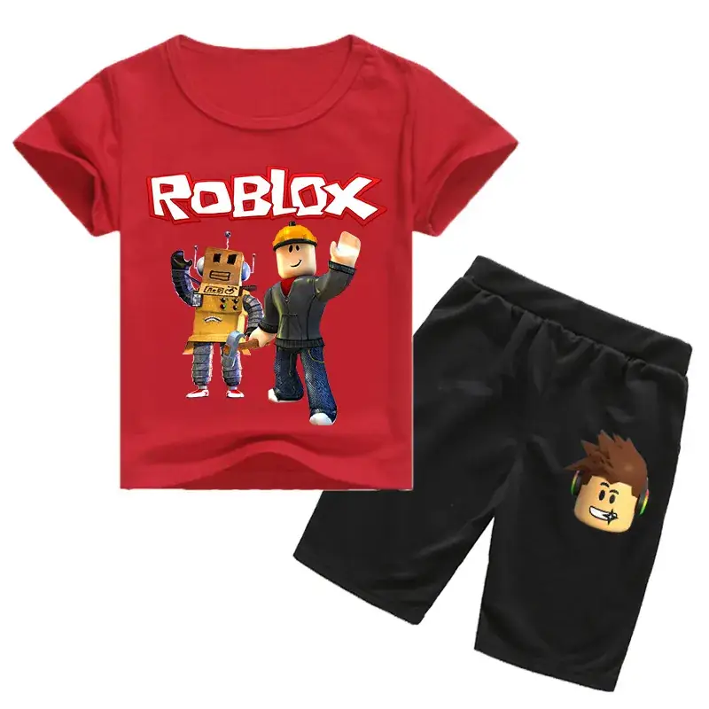 Roblox Kids T-Shirt & Shorts Set Purple Black - Image 4