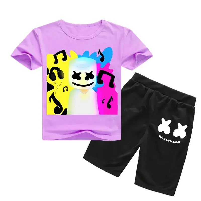 Kids Melodycat Pink Shorts Set Spring Autumn Casual - Image 4