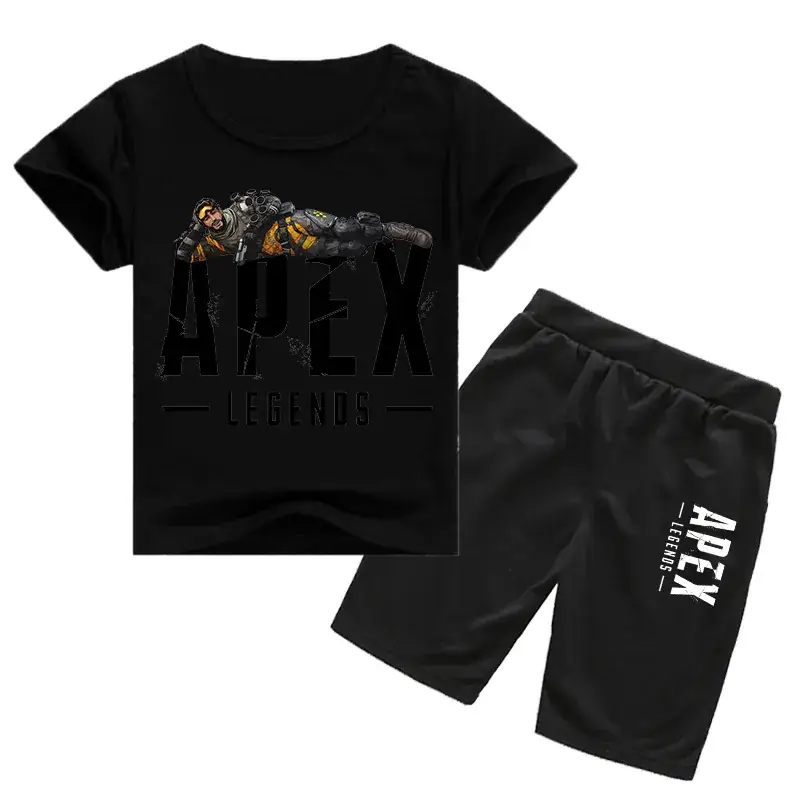 Kids Korean Fashion T-Shirt & Shorts Set Yellow Black — feature 8