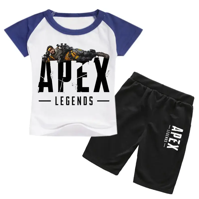 Kids Korean Fashion T-Shirt & Shorts Set Yellow Black