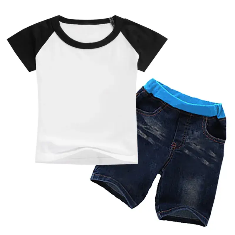 Boys & Girls Summer T-Shirt & Denim Shorts Set — feature 11