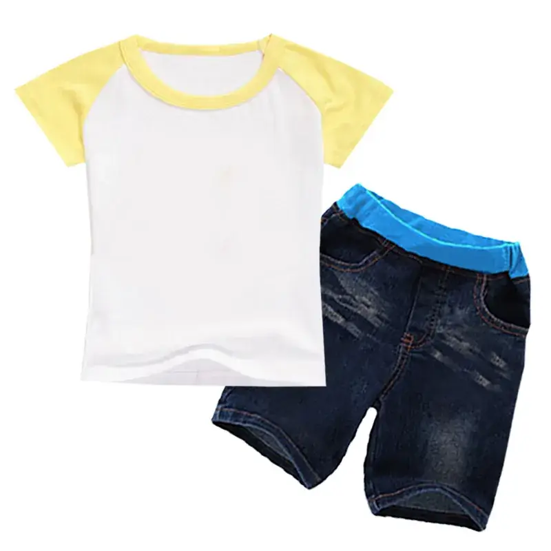 Boys & Girls Summer T-Shirt & Denim Shorts Set — feature 13