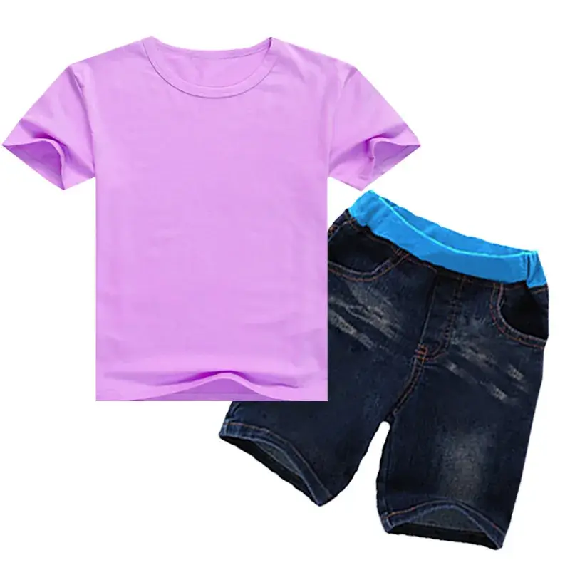 Boys & Girls Summer T-Shirt & Denim Shorts Set — feature 6