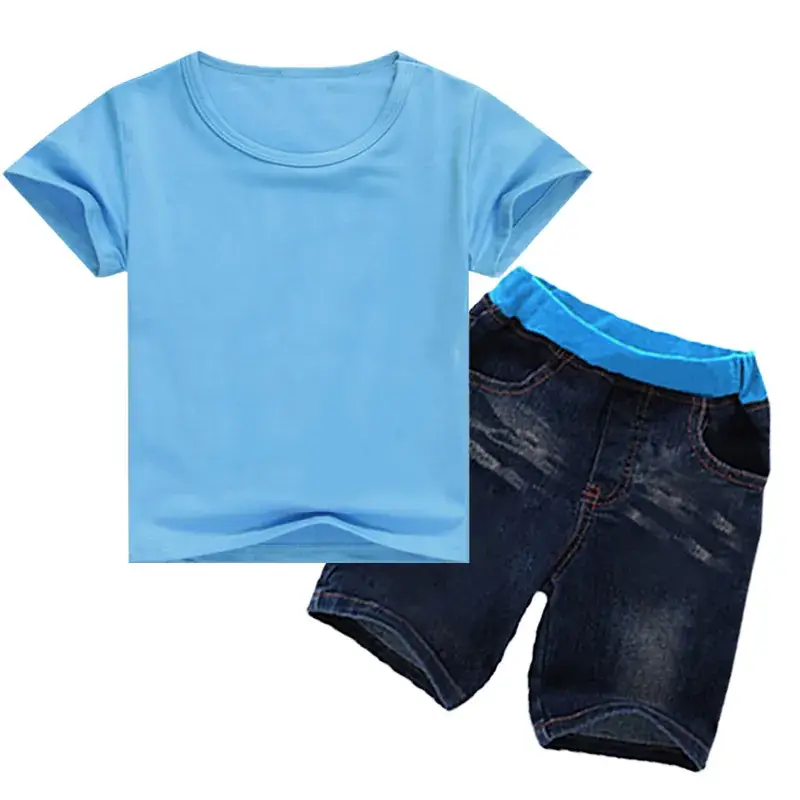 Boys & Girls Summer T-Shirt & Denim Shorts Set - Image 6