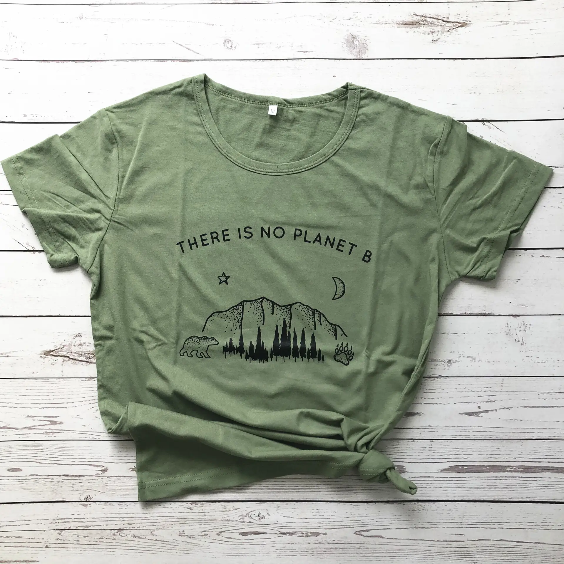 Men Women T-Shirt "No Planet B" Short Sleeve - Image 7
