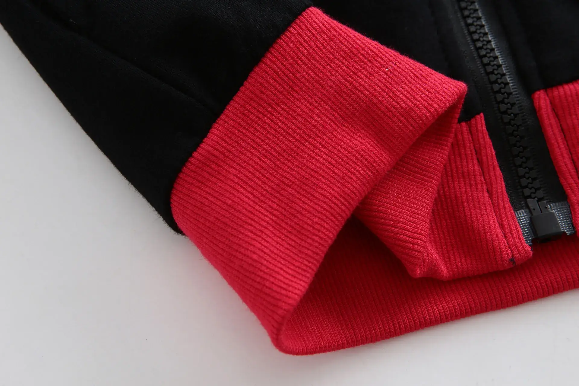 Kids Hooded Zipper Jacket Black Red Boys Girls - Image 5